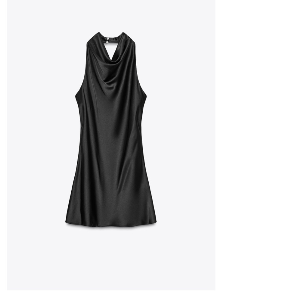 ZARA SATIN EFFECT MINI DRESS